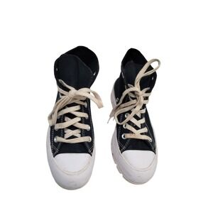 Vintage Converse All Star High Top Sneakers Size 6 Black & White Canvas